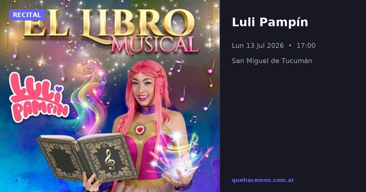 Luli Pampín: Gira Argentina 2026
